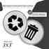 Trash and Recycle Stickers Set of 2 | Indoor Outdoor UV Stable & Weatherproof | Kitchen Pantry Office Organization | Garbage Bin and Waste Basket ...