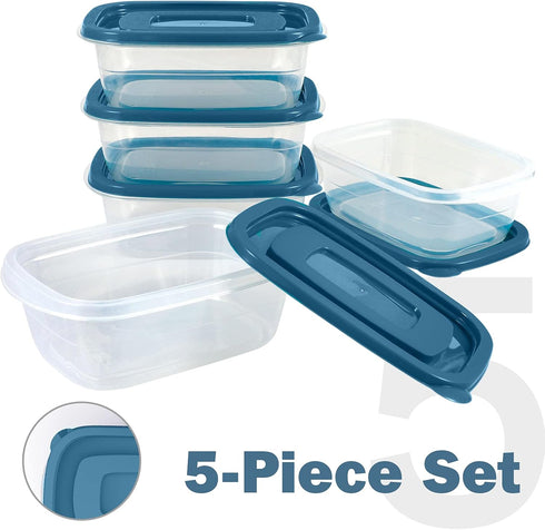 5PCS Small Food Storage Containers,Freezer Microwave safe,Food Container Sets,BPA Free Plastic Meal Prep Containers & Kitchen Set,Lunch Containers...