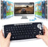 Mini Ergonomic Keyboard Trackball Air Mouse 1200dpi Function TV 2.4G Wireless Keyboard with trackball for Lapotp PC TV (Silver)...