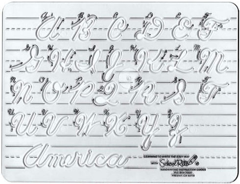 Template Cursive Uppercase Letters and Numbers...