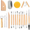 S & E TEACHER'S EDITION 19 Pcs pottery tools & Clay Sculpting Tools, Double Sided Ceramic Clay Carving Tool Set for Pottery Modeling Smoothing....