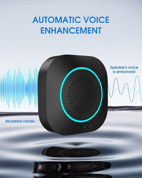 Veetop Conference Speaker and Microphone, Computer Speaker with Microphone, AI Noise Reduction, 4 Mics 360°Voice Pickup, Conference Room Microphon...