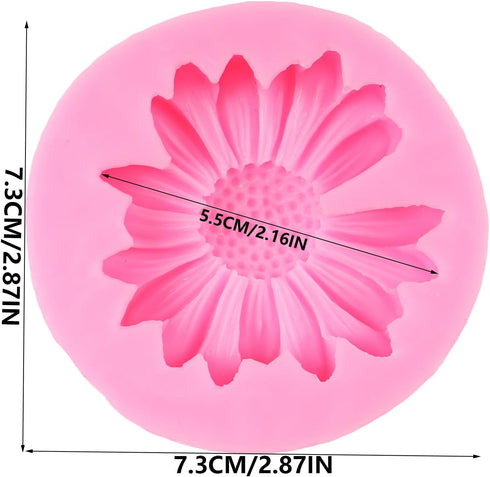 Chrysanthemum Flower Silicone Mold Daisy Flower Fondant Cake Molds For Cake Decoration Cupcake Topper Candy Chocolate Sugar Craft Polymer Clay Gum...