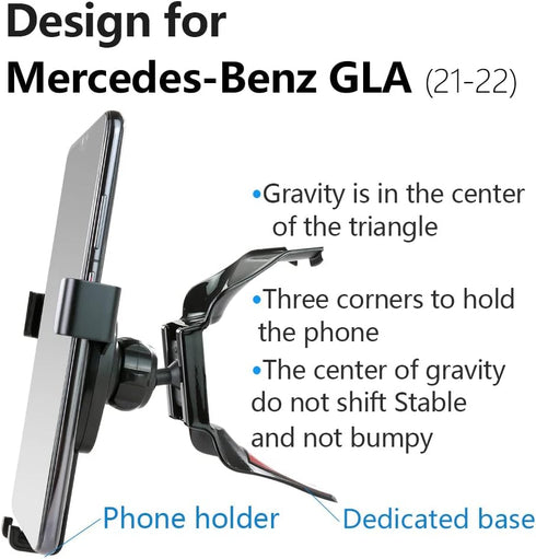 Car Phone Holder for Mercedes Benz GLA 2021 2022 2023 2024 2025 Class Auto Accessories Navigation Bracket Interior Decoration Mobile Cell Phone Mo...