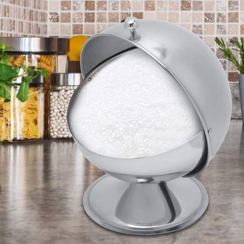 Fdit Stainless Steel Spice Condiment Seasoning Jar Box with Swivel Cover Salt Sugar Container for Kitchen Cooking Tools...