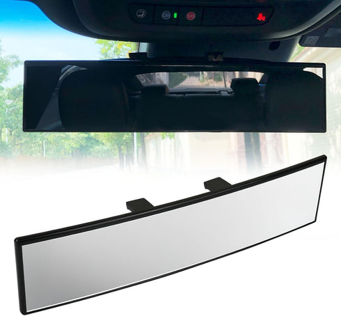 DS. DISTINCTIVE STYLE Wide Rear View Mirror Clip On 12 Inch Universal Panoramic Convex Interior Wide Angle Mirror...