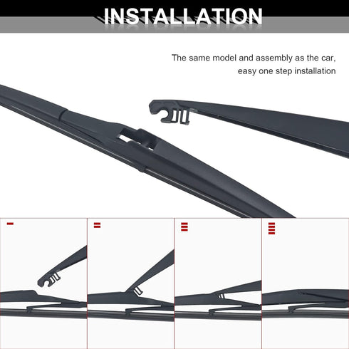 Triumilynn Rear Wiper Arm Blade for Toyota RAV4 2000-2005, Toyota Matrix 2003-2008, Highlander 2008-2013 Bras Essuie Glace Arriere # 85241-42040 8...