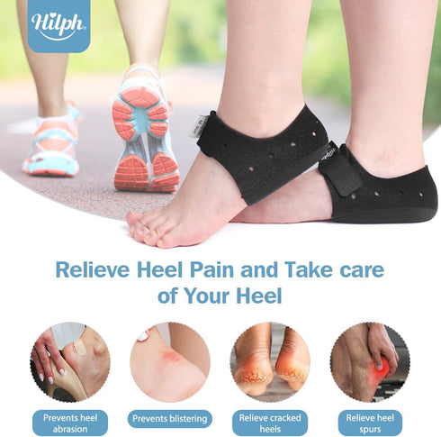 Hilph Heel Pads Protector for Plantar Fasciitis & Heel Pain Relief, Heel Cushions with Inside Gel Supports for Women Men Heels Spur Pain Relief, A...