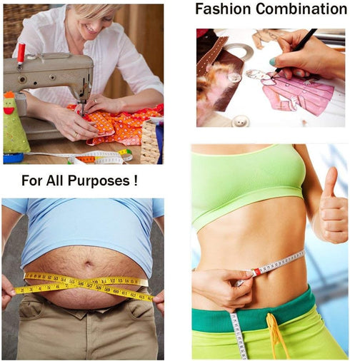 Tape Measure Body Measuring Tape, 120 Inch Soft Fabric Measuring Tape for Sewing Cloth Measurement, Double Scale Tailor Ruler for Weight Loss Medi...