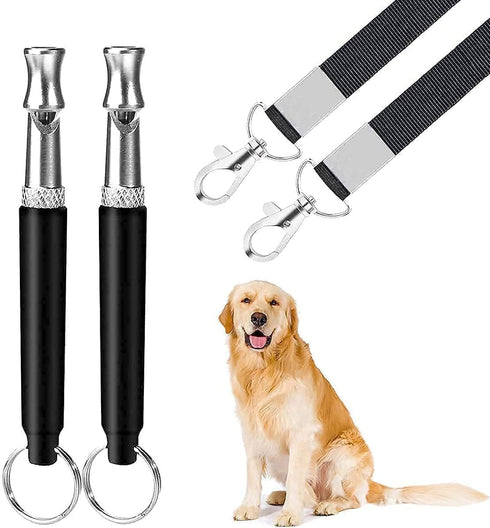 Dog Whistle, 2PACK Professional Ultrasonic Dog Whistle to Stop Barking Neighbors Dog, Recall Training, Ultrasonic Silent Dog Whistle Stop Barking ...