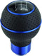 5 Speed Gear Stick Shifter Handle, Leather Covered Aluminum MT Car Shift Knob Fit Most Manual Transmissions, Blue...