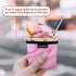 4 Pack Pint Size Ice Cream Sleeves Cozy Neoprene Cover with Spoon Holder (Marble)...