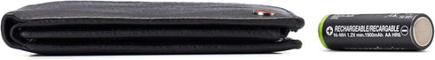 Alpine Swiss RFID Protected Mens Spencer Leather Wallet Bifold 2 ID Windows Divided Bill Section Comes in Gift Box...