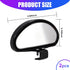 2 PCS Car Reversing Auxiliary Mirror, 5.9" x 2.16" ABS Shell HD Glass Adjustable Blind Spot Wide-angle Spherical Mirror, Modification Decorative A...