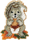 Squirrelly Beaded Counted Cross Stitch Ornament Kit Mill Hill 2012 Autumn Harvest MH18-2206...