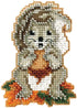 Squirrelly Beaded Counted Cross Stitch Ornament Kit Mill Hill 2012 Autumn Harvest MH18-2206...