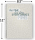 Softcover Everything Is Fine 8.5" x 11" Snarky Spiral Notebook/Journal, 120 Daily Planner Pages, Durable Gloss Laminated Cover, White Wire-o Spira...