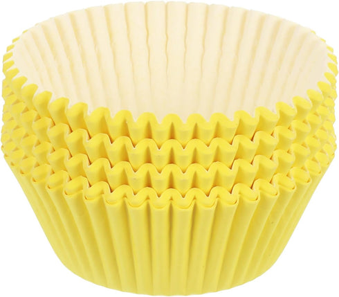 uxcell 100 Pcs Cupcake Liners, Muffins Paper Baking Cups Wrappers Standard Greaseproof for Baking Cupcake Wrapper, Yellow...