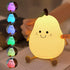 Cute Night Light Rechargeable with 7 Color Changing and Timer, Kids Pear Night Light for Toddler Baby Christmas Gifts, Touch Portable LED Silicone...