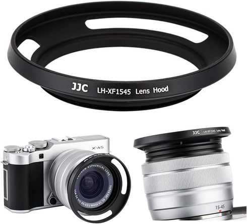 52mm Screw in Lens Hood Shade Cover for Fujifilm Fuji Fujinon XC 15-45mm F3.5-5.6 OIS PZ Lens on Camera X-T30 II X-T20 X-T10 X-T200 X-T100 X-A7 X-...