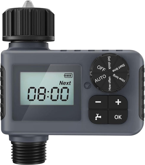 Sprinkler Timer, Programmable Water Timer for Garden Hose with Rain Delay/Child Lock/Manual/Automatic Watering System, Waterproof Digital Irrigati...