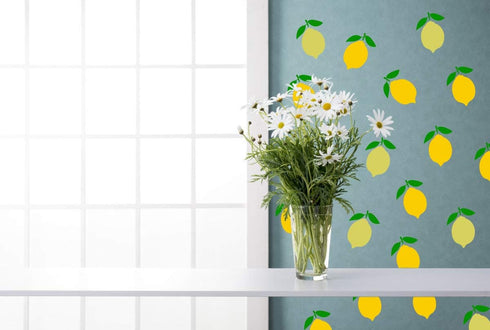 Lemon Stencils, 5 Pcs Summer Painting Stencils for Farmhouse Wood Signs Welcome Lemon Reusable Mylar Template for Pillows Wall Scrapbook Card Maki...