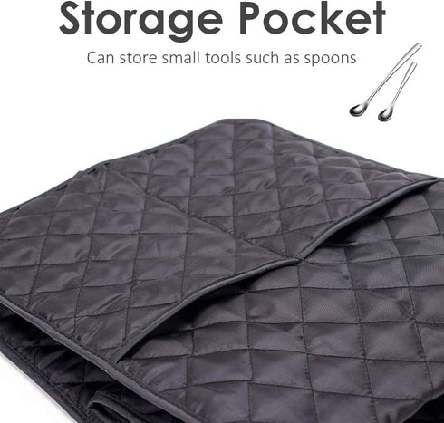 Coffee Maker Cover COOSOO Stain Resistant Washable Covers with Storage Pocket Dust Protection Coffee Maker Appliance Cover for Kitchen...