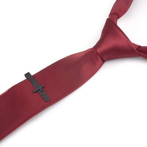 2 Inch Cross Tie Clips for Men, Tie Bar for Men's Skinny Necktie, Mens Accessories on Wedding Day or Going to Church....