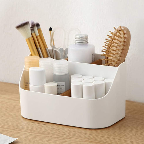 Desk Organizer Remote Control Holder Makeup Caddy Box for Home & Office...