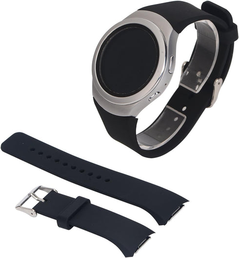 Replacement for Samsung Gear S2 Watch Band -Soft Silicone Sport Replacement Band for Samsung Gear S2 Smart Watch SM-R720 SM-R730 Version Only Blac...