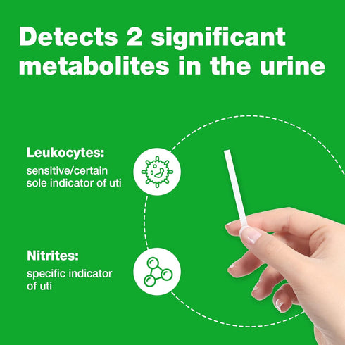 Easy@Home Urine Tract Infection Test: UTI Test Strips Individual Pouch for Women and Men Detects Leukocytes Nitrites - 2 in 1 Accurate Urinary Tes...