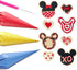 122Pieces Tipless Piping Bags - 100pcs Disposable Piping Pastry Bag for Royal Icing/Cookies Decorating - 10 Pastry Bag Ties,10 Clips &2 Scriber Ne...