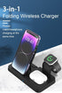 3 in 1 Wireless Charging Station, 15W Fast Wireless Charging Stand Compatible with Phone 15/14/13/12/11 Pro Max XR XS 8 Plus, iWatch 8/7/6/5/4/3/2...