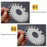 2 Pcs Stainless Steel Thickness Gauges Wire Gauge Measuring Tool, Metal Sheets Welding Tool Round Wire Cable Sheet Thickness Gage and Wire Thickne...