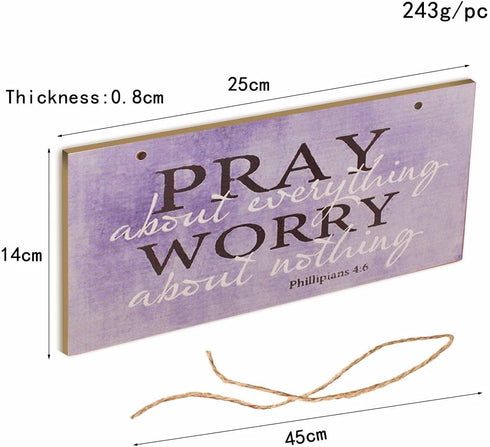 bouti1583 Pray About Everything Wooden Sign Decor 9.5" by 5.75" 41-250 (Standard Version)...