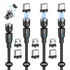 Magnetic Charging Cable(4 Pack 10ft+10ft+10ft+10ft), 540°Degree Rotation Magnetic USB Cable, Nylon Braided Magnetic Phone Charger, Charging Cable ...