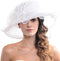 FORBUSITE Derby Church Dress Hat for Women Fascinator Bridal Tea Party Wedding Hat Wide Brim...