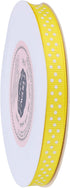 VATIN Polka Dot Craft Grosgrain Ribbon 3/8 Inch Wide by 10-Yard Spool Yellow Gold with White Dots,Use for Gift Wrapping,Party Decoration,All Craft...