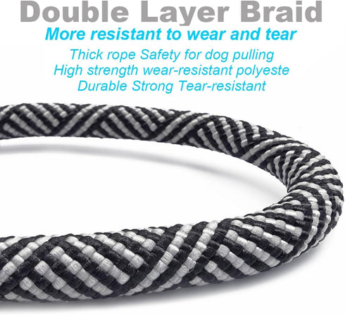 8FT 15FT 30FT Dog Tie Out Long Rope Leash for Dog Training, Long Dog Tether Great for Large Medium Small Dogs Training, Camping, or Backyard (8ft-...