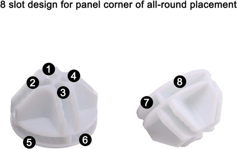 C&AHOME 24pcs Wire Cube Plastic Connectors for Cube Storage Modular Closet Organizer and Metal Grid Shelving Unit White...