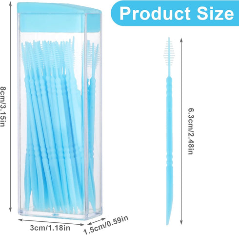 200Pcs Double Head 50pcs/Box Plastic Toothpick Double-Head Dental Toothpicks, Dental Floss Interdental Toothpick Brush Teeth Stick...