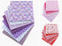 7Pcs Top Purple Cotton Craft Fabric Bundle Squares Patchwork DIY Sewing Scrapbooking Quilting Floral Dot Pattern Craft and Hobby Fabric 10" x 10" ...