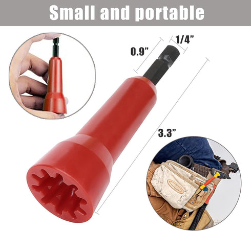 Wire Twisting Tool, Spin Twist Wire Connector Wire Nut Driver, Socket Wire Twisting Spinner with 1/4" Chuck for Drill and Wire Connector Driver Re...