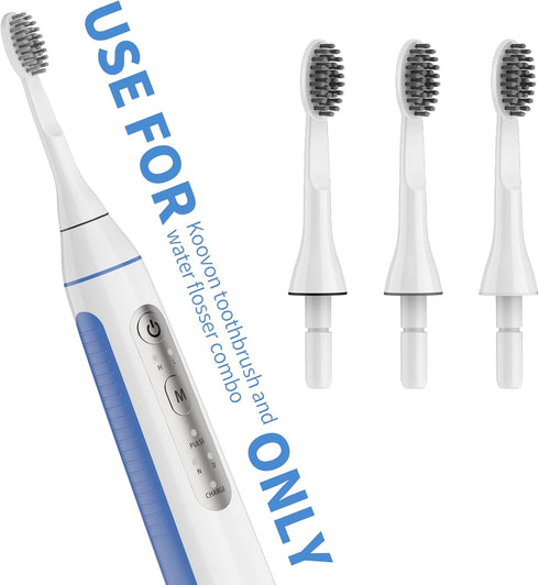 Toothbrush Replacement Heads for KOOVON Electric Toothbrush, Portable Replacement Heads Set Compatible with Sonicare Electric Toothbrush 3 Pack...