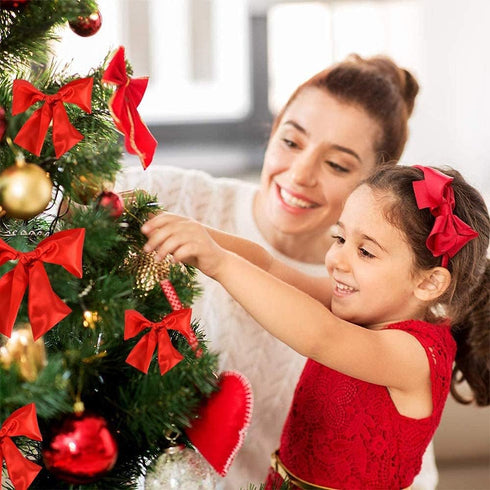 TONIFUL 4 Inch x 22Yards Wide Red Satin Ribbon Solid Fabric Large Ribbon for Cutting Ceremony Kit Grand Opening Chair Sash Table Hair Car Bows Sew...