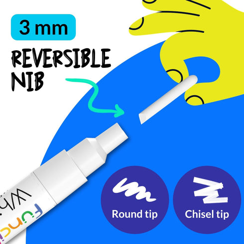 White Chalk Markers Fine Tip (5 Pack 3mm) - Chalkboard Markers, Liquid Chalk Marker Erasable - Thin Chalk Pens For Chalk Board, Blackboard, Glass,...