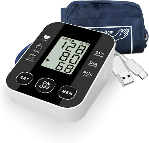 Upper Arm Blood Pressure Monitor Premium Blood Pressure Machine Automatic Arm BP Machine - Cuff 8.7''-12.6'', 100 Memory Sets, Voice Broadcast, Hi...