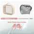 PACKISM Floral Texture Lace TSA Approved Toiletry Bag - 180° Large Opening Clear Makeup Bags for Traveling, in 2 Size TSA Liquid Bag with Handle, ...