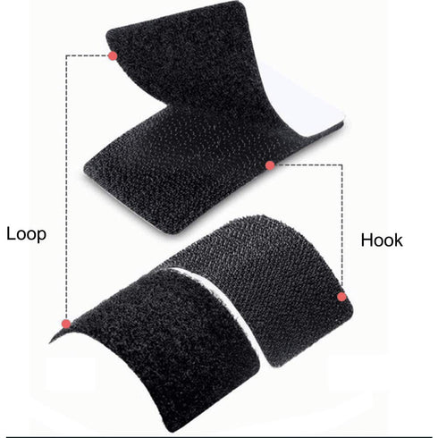 2 x 4 Inch Hook Loop Strips with Adhesive Square Hook and Loop Tape Heavy Duty Strips Sticky Back Fastener 12 Sets for Holds Picture Frame and Too...