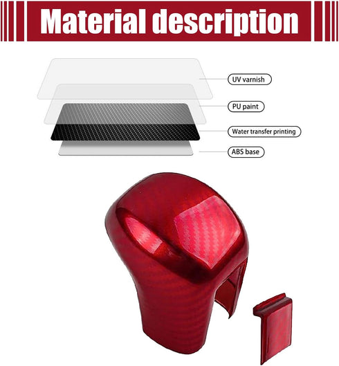 1 PC Car Gear Shift Knob Cover, ABS Arc Automatic Transmission Lever Cap Replacements, Automotive Decorative Accessories Compatible with 10th Civi...